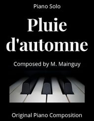 Pluie d'automne piano sheet music cover Thumbnail